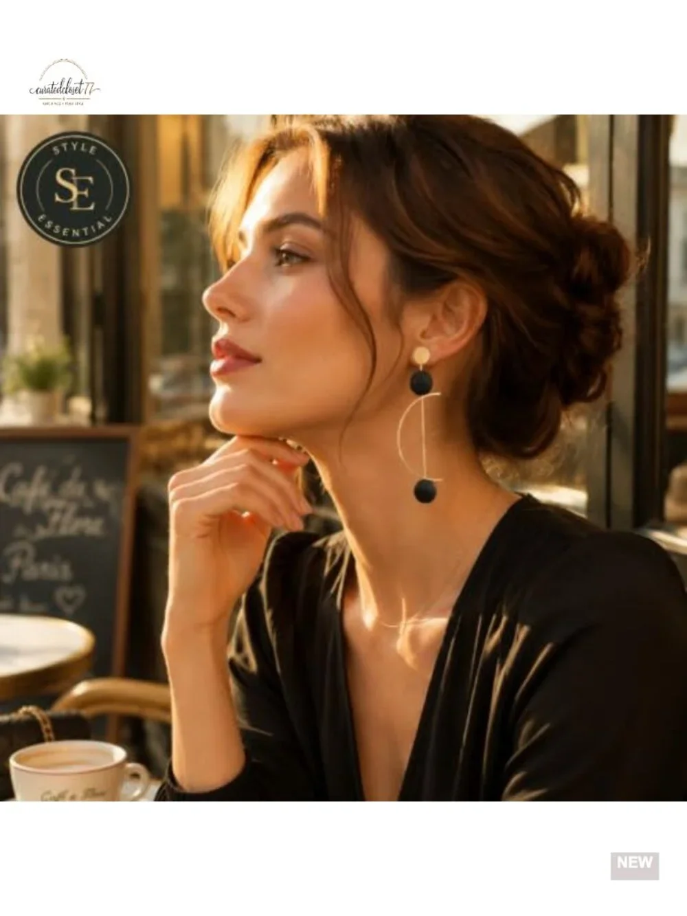 Large Half-Circle Rotatable Dangle Earrings Metal Alloy Drop Earrings Party